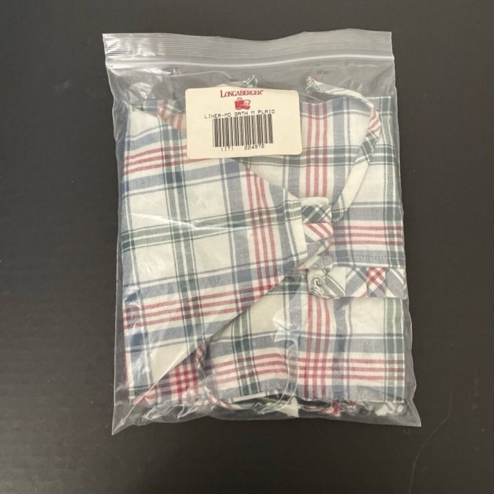 Longaberger Liner Plaid 224972 Farmhouse Traditional Cotton USA